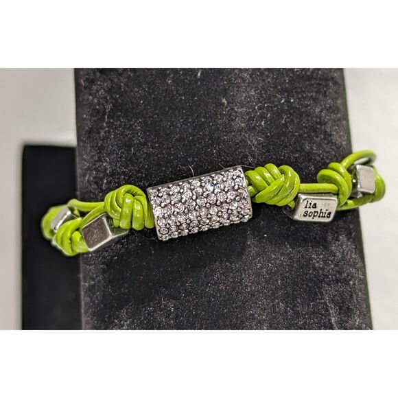 Apple Green Rhinestone Bracelet NWT - Picture 8 of 12
